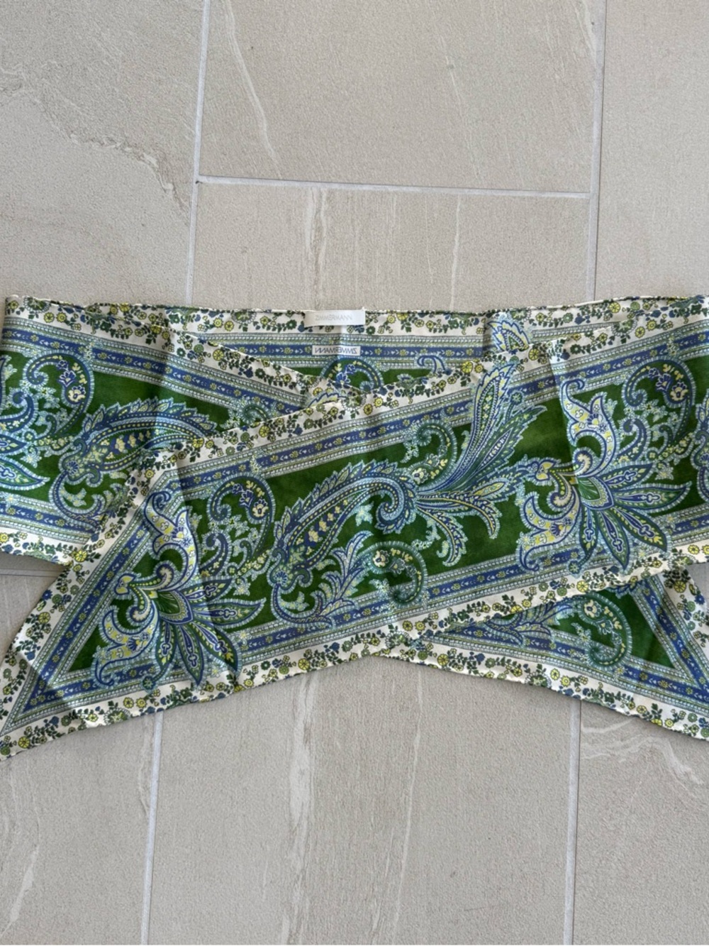 Zimmermann Paisley Printed Silk Scarf